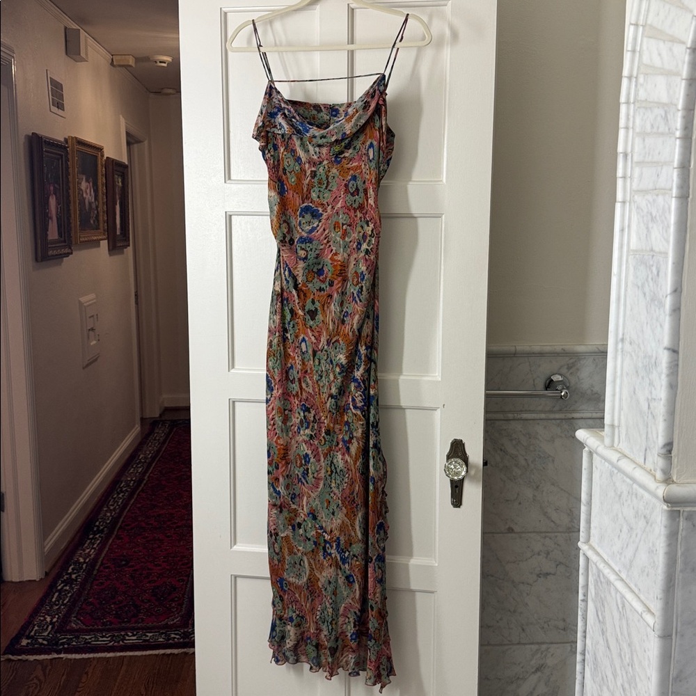 Banana Republic Georgette Cowl-Neck Maxi Dress in Pink Wildflower 852293 - Picture 5 of 13
